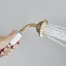 Douchette laiton antique tête céramique blanche motif… – vue 3