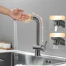Robinet de cuisine tactile gris mains libres – vue 2