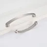 Poignée meuble aluminium argent brossé satiné incurvée… – vue 3