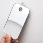 Miroir de bain douche outils de salle de bain en acrylique rasage maquillage accessoires de voyage avec aspiration murale pour hommes et femmes