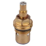 Bobine de robinet en céramique en laiton, cartouche de remplacement, Valve à disque en céramique, glande quart de tour, 20 dents, accessoire en céramique de 1/2 pouces