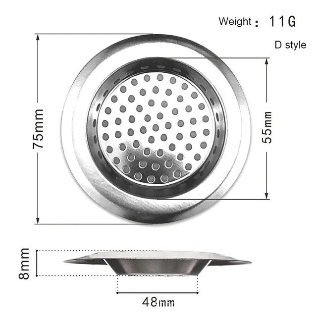 Filtre d'évier de cuisine en acier inoxydable – vue 3