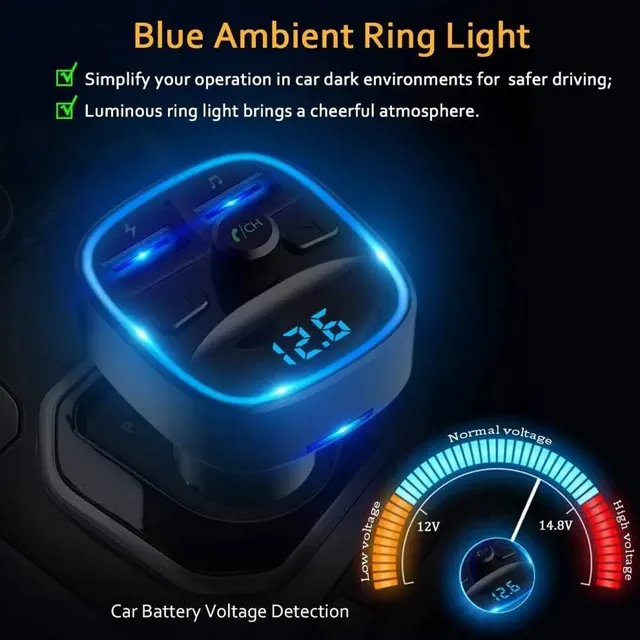 Transmetteur FM à charge rapide Bluetooth 5.0 pour… – vue 2