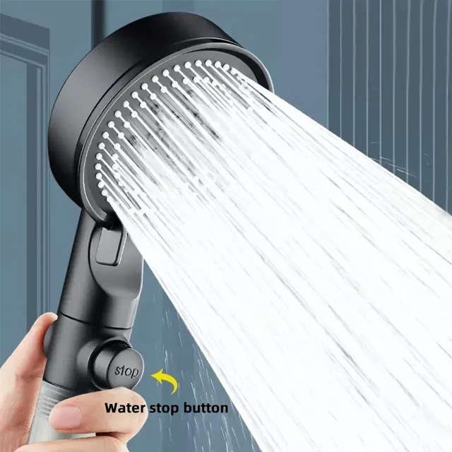 Pommeau douche filtrant haute pression portable bouton… – vue 6