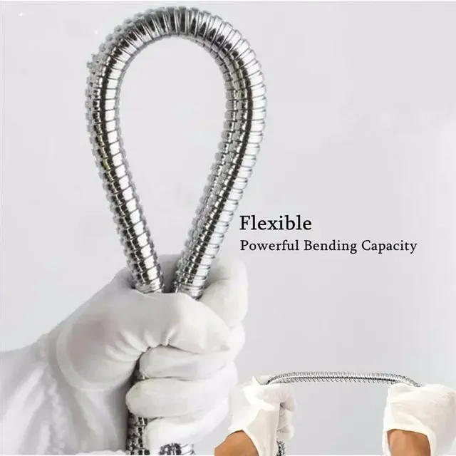 Tuyau de Douche Flexible en Acier Inoxydable Chromé de… – vue 3