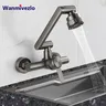 Robinet de cuisine mural en acier inoxydable