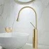 Robinet de lavabo en laiton noir/Chrome/or – vue 6