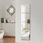 Autocollant mural miroir acrylique pour salle de bain – Design auto-adhésif, 1 pièce, également pour chambre d&rsquo;étudiant, miroir pour vêtements complet du corps, salle de bain