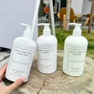 Distributeurs de salle de bains vides de 500ml, bouteilles distributrices de shampoing et de revitalisant, bouteille de Lotion rechargeable, Type presse, accessoire de salle de bains