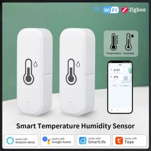 Tuya – capteur intelligent de température et d’humidité WiFi/ZigBee, application à distance, hygromètre d’intérieur, thermomètre avec Alexa Google Home Tuya – capteur intelligent de température et d’humidité WiFi/ZigBee, application à distance, hygromètre d’intérieur, thermomètre avec Alexa Google Home