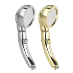 Pommeau de douche à main rotatif à 360 degrés, 3 réglages de pulvérisation avec interrupteur de Pause marche/arrêt, pomme de douche réglable à économie d&rsquo;eau