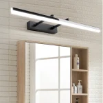 Lampe Rétractable Noire Chromée AC 220V, Luminaire Décoratif d&rsquo;Nik, Idéal pour un Miroir de Toilette, 40/50/60/80cm