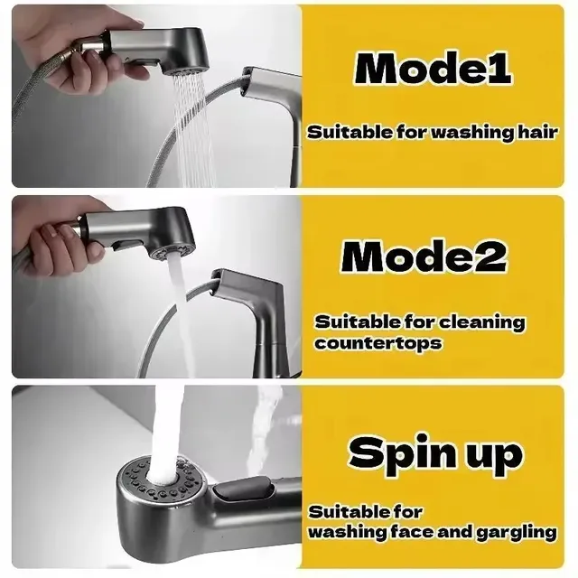Robinet de salle de bains de Type extractible rotatif – vue 6