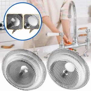 Bouchon de déchets, filtre d&rsquo;évier en acier inoxydable, filtre de vidange de lavabo, douche, sol, égout, maille, attrape-cheveux, accessoires de cuisine et de salle de bains