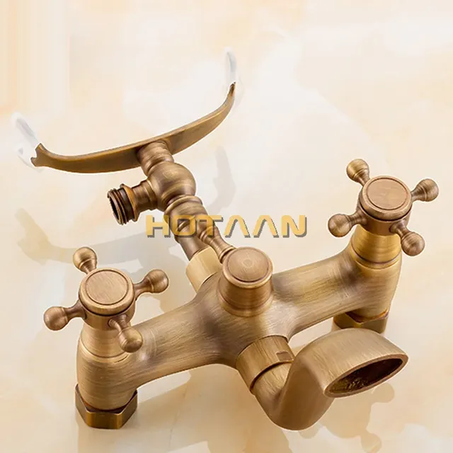 Robinet baignoire mural double commande poignées… – vue 3