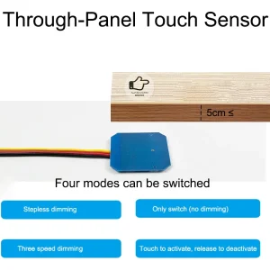 Interrupteur tactile DC 5-24V 3A, contrôle des gestes manuelles, pénétration de matériel de 5CM, multifonction pour éclairage LED de garde-robe/bureau/armoire Interrupteur tactile DC 5-24V 3A, contrôle des gestes manuelles, pénétration de matériel de 5CM, multifonction pour éclairage LED de garde-robe/bureau/armoire