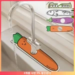 HOSink-Tapis de cuisine super absorbant antidérapant, coussin de vidange, polymères de bain, Kawaii Carrot Britvirus, décoration de chambre de Noël