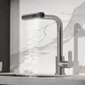 Robinet d'évier de cuisine extractible noir – vue 5