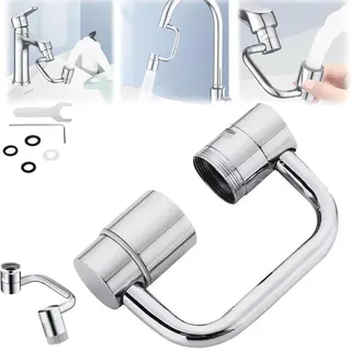 Extension de robinet de cuisine pivotante en acier inoxydable