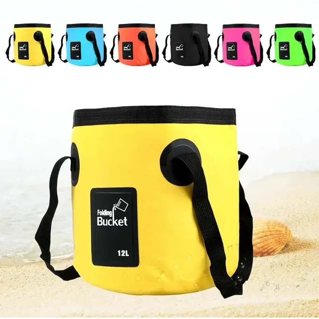 Seau pliant Portable de 12l pour voyage en plein air