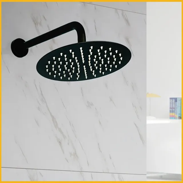 Pommeau de douche rond et fin en acier inoxydable – vue 6