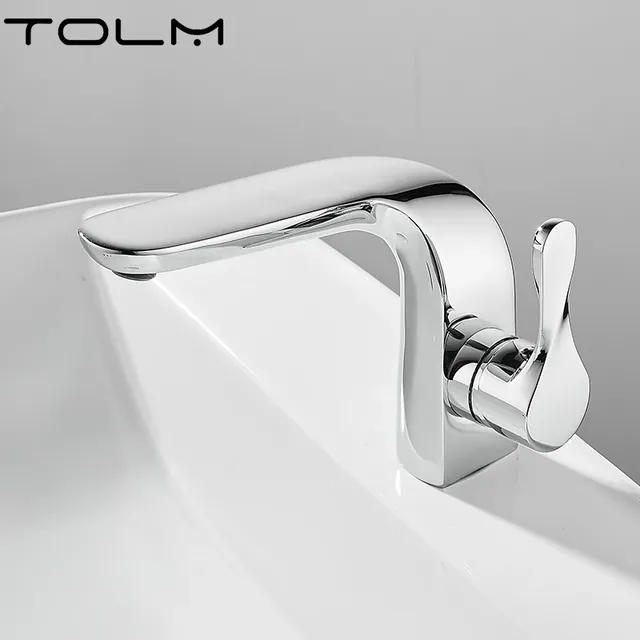 TOLM robinet de lavabo de salle de bains en laiton chromé – vue 4