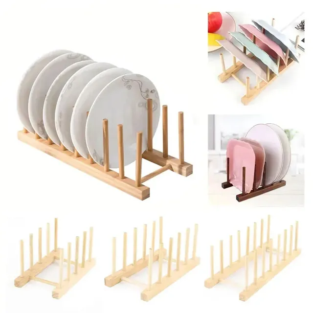 Support rangement assiettes bois bambou écologique…