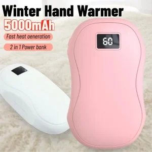 Mini chauffe-mains portable 2 en 1, chargement USB, double face, affichage numérique, chauffage rapide, hiver Mini chauffe-mains portable 2 en 1, chargement USB, double face, affichage numérique, chauffage rapide, hiver