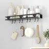 Étagère murale cuisine métallique noire mat cœurs… – vue 2