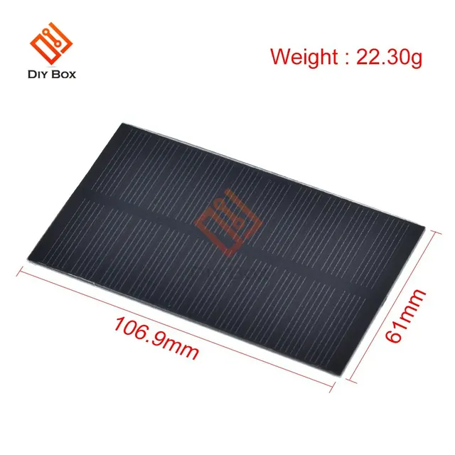 Panneau solaire électronique 1W 5V – vue 3