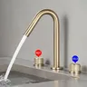 Robinet de lavabo en or brossé – vue 4