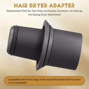 adaptateur remplacement universel sechecheveux dyson supersonic airwrap styler boucleur noir mat plastique robuste bague verrouillage joint torique securisee