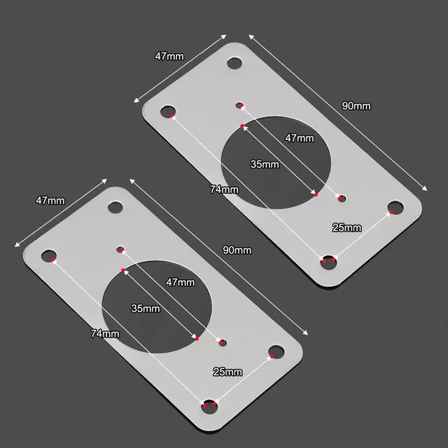 Kit de plaques de réparation de charnière d'armoire – vue 6