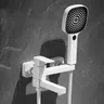 Tuqiu-Ensemble de baignoire et douche noir – vue 2
