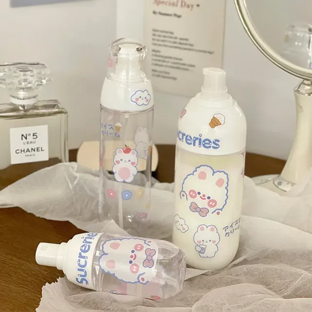 Bouteille distributrice de voyage avec autocollant mignon – vue 3