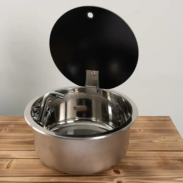 Évier rond encastrable inoxydable 304 poli intérieur… – vue 4