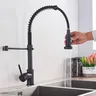 Robinet de cuisine extractible noir mat – vue 5