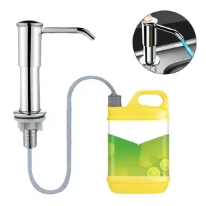 Distributeur de savon pour évier de cuisine, pompe distributrice de savon de comptoir, Tube d’extension en Silicone se connecte à la bouteille de savon directement Distributeur de savon pour évier de cuisine, pompe distributrice de savon de comptoir, Tube d’extension en Silicone se connecte à la bouteille de savon directement