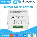 Matter WiFi Module de commutation intelligent relais disjoncteur domotique intelligente collaboration avec Homekit/Alexa/Google/smartTings