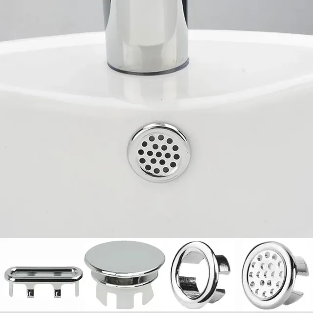 Anneau débordement lavabo chromé plastique antirayure…