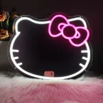 Enseigne au néon miroir LED avec enseignes au néon LED alimentées par USB pour enfant filles adolescent chambre coiffeuse maquillage décoration murale cadeau d&rsquo;anniversaire