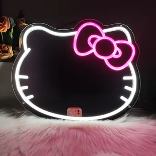 Enseigne au néon miroir LED avec enseignes au néon LED alimentées par…