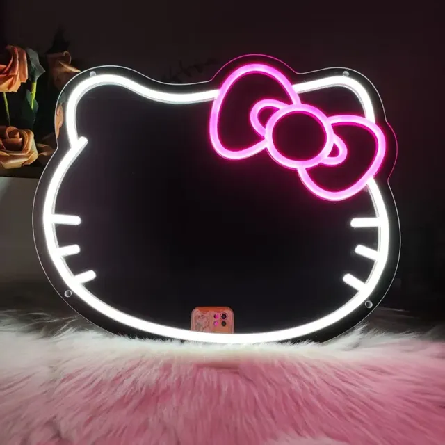Enseigne au néon miroir LED avec enseignes au néon LED…
