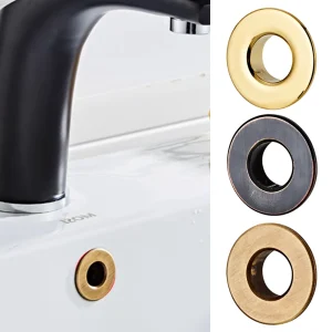 Couvercle de trop-plein rond pour trou d&rsquo;évier de cuisine, remplacement, garniture de ark, bouchon de trou d&rsquo;évier de bain, anneau de trop-plein