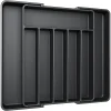 Organisateur de garde-manger réglable, tiroir à couverts pour fourchettes, couteaux, argenterie, tiroir de cuisine extensible, plateau organisateur de cuisine