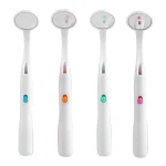 miroir buccal dentaire éclairage led super lumineux blanchiment outil hygiène orale inspection portable manche ergonomique couleurs vives plastique léger compact