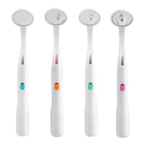 miroir buccal dentaire éclairage led super lumineux blanchiment outil hygiène orale inspection portable manche ergonomique couleurs vives plastique léger compact