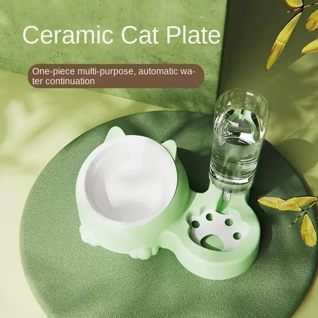 Double bol en céramique pour chat – vue 4