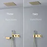 Ensemble douche or brossé thermostatique mural encastré… – vue 2