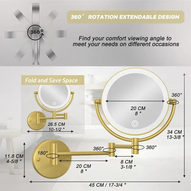 Miroir de salle de bain tactile – vue 4